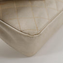 CHANEL Matelasse Chain Gribois Shoulder Bag Satin Gold CC Auth 142689V-11