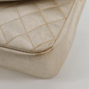 CHANEL Matelasse Chain Gribois Shoulder Bag Satin Gold CC Auth 142689V-12