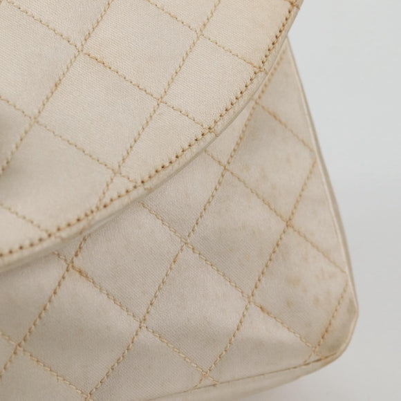 CHANEL Matelasse Chain Gribois Shoulder Bag Satin Gold CC Auth 142689V