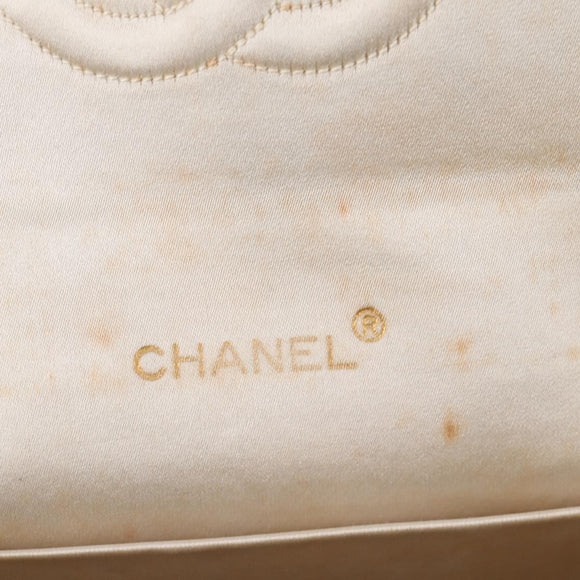 CHANEL Matelasse Chain Gribois Shoulder Bag Satin Gold CC Auth 142689V