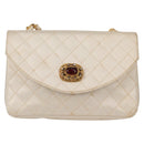 CHANEL Matelasse Chain Gribois Shoulder Bag Satin Gold CC Auth 142689V-2