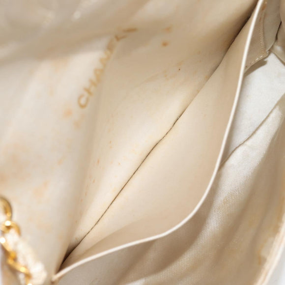 CHANEL Matelasse Chain Gribois Shoulder Bag Satin Gold CC Auth 142689V