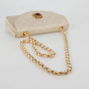 CHANEL Matelasse Chain Gribois Shoulder Bag Satin Gold CC Auth 142689V-8