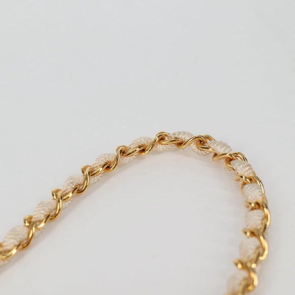 CHANEL Matelasse Chain Gribois Shoulder Bag Satin Gold CC Auth 142689V