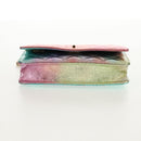 CHANEL Chain Matelasse 2.55 Shoulder Bag Leather Multicolor Gold CC Auth 142691M-10