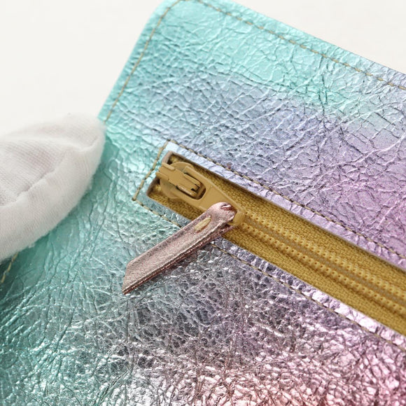 CHANEL Chain Matelasse 2.55 Shoulder Bag Leather Multicolor Gold CC Auth 142691M