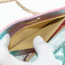 CHANEL Chain Matelasse 2.55 Shoulder Bag Leather Multicolor Gold CC Auth 142691M-19