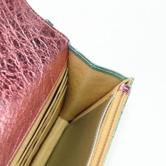 CHANEL Chain Matelasse 2.55 Shoulder Bag Leather Multicolor Gold CC Auth 142691M