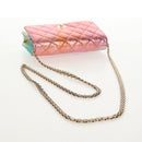 CHANEL Chain Matelasse 2.55 Shoulder Bag Leather Multicolor Gold CC Auth 142691SM-7
