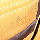 GUCCI Chain Shoulder Bag Leather Yellow 354697 Auth 142696-18