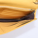 GUCCI Chain Shoulder Bag Leather Yellow 354697 Auth 142696-19