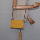 GUCCI Chain Shoulder Bag Leather Yellow 354697 Auth 142696-22