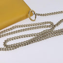 GUCCI Chain Shoulder Bag Leather Yellow 354697 Auth 142696-7