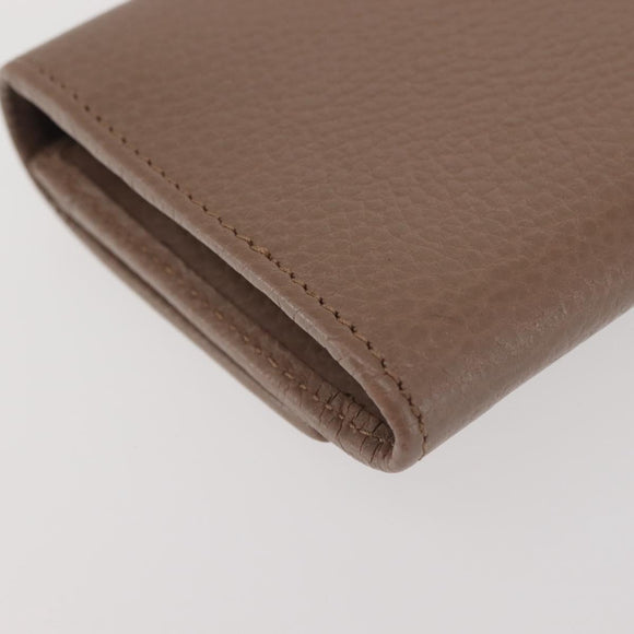 GUCCI GG Marmont Long Wallet Leather Light Brown 456116 Auth 142697