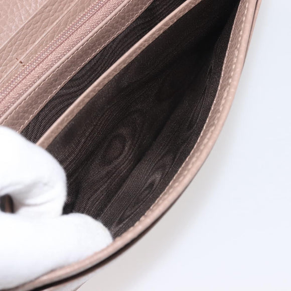 GUCCI GG Marmont Long Wallet Leather Light Brown 456116 Auth 142697