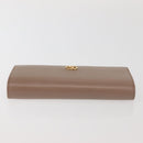 GUCCI GG Marmont Long Wallet Leather Light Brown 456116 Auth 142697-5