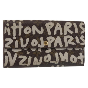 LOUIS VUITTON Monogram Graffiti Porte Monnaie Credit White M92189 LV Auth 142699
