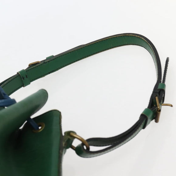 LOUIS VUITTON Epi Noe Schultertasche Bicolor Grün Blau M44044 LV Auth 142714