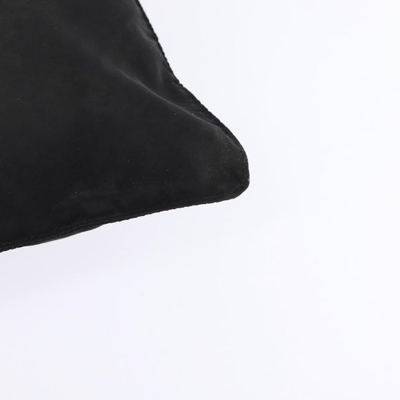 PRADA Shoulder Bag Nylon Black Silver Auth 142716