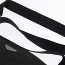 PRADA Shoulder Bag Nylon Black Silver Auth 142716-8