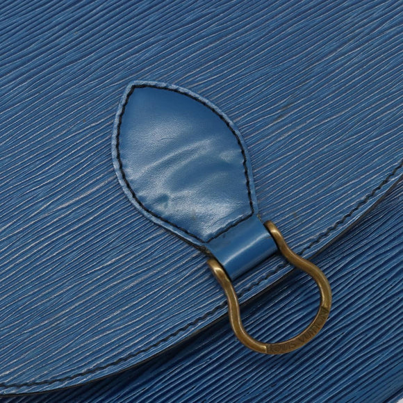 LOUIS VUITTON Epi Saint Cloud GM Shoulder Bag Toledo Blue M52195 LV Auth 142727