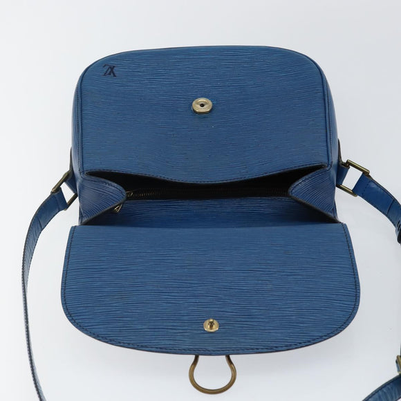 LOUIS VUITTON Epi Saint Cloud GM Shoulder Bag Toledo Blue M52195 LV Auth 142727