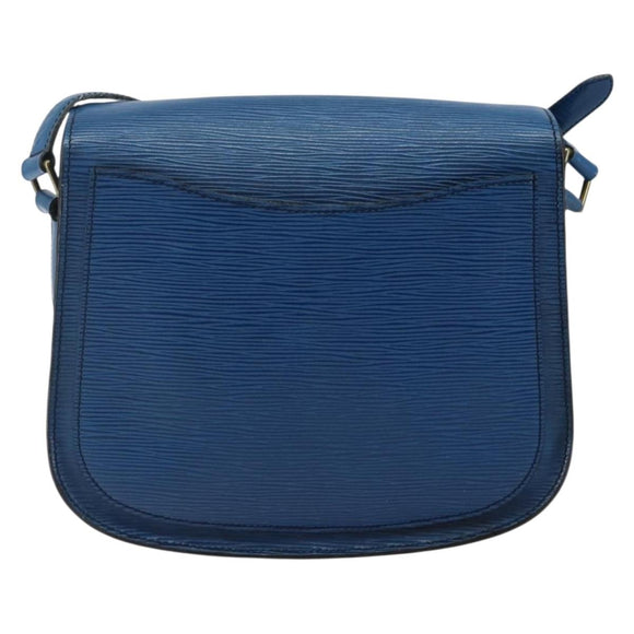 LOUIS VUITTON Epi Saint Cloud GM Shoulder Bag Toledo Blue M52195 LV Auth 142727