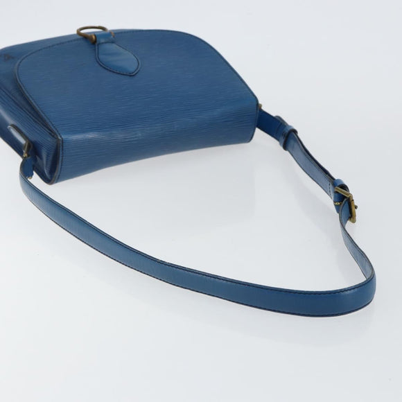 LOUIS VUITTON Epi Saint Cloud GM Shoulder Bag Toledo Blue M52195 LV Auth 142727