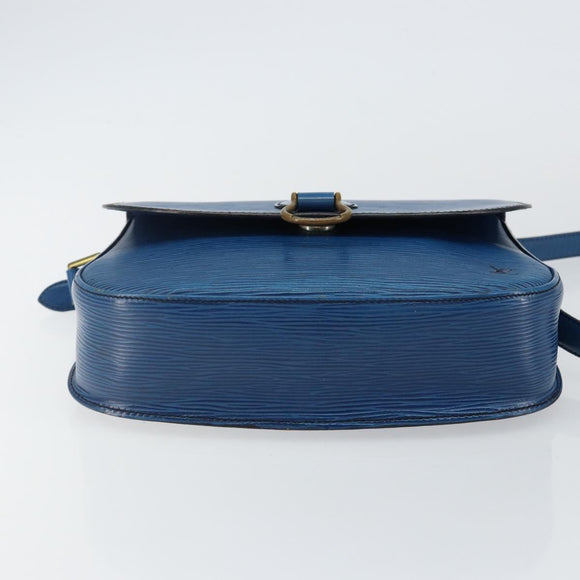 LOUIS VUITTON Epi Saint Cloud GM Shoulder Bag Toledo Blue M52195 LV Auth 142727