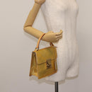 LOUIS VUITTON Monogram Vernis Spring Street Hand Bag Gris M91029 LV Auth 142730-22