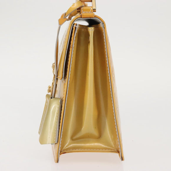 LOUIS VUITTON Monogram Vernis Spring Street Hand Bag Gris M91029 LV Auth 142730