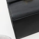 Salvatore Ferragamo Gancini Hand Bag Leather 2way Black Gold Auth 142732-17