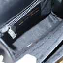 Salvatore Ferragamo Gancini Hand Bag Leather 2way Black Gold Auth 142732-10