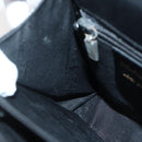 Salvatore Ferragamo Gancini Hand Bag Leather 2way Black Gold Auth 142732-23