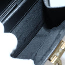 Salvatore Ferragamo Gancini Hand Bag Leather 2way Black Gold Auth 142732-24