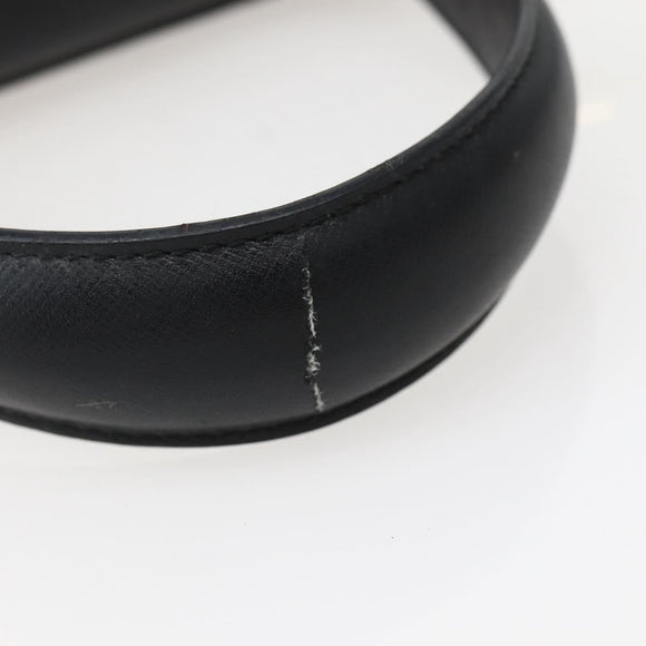 Salvatore Ferragamo Gancini Hand Bag Leather 2way Black Gold Auth 142732