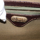 FENDI Zucca Canvas Hand Bag Black Brown Auth 142733-15