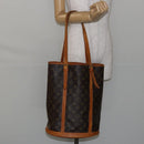 LOUIS VUITTON Monogram Bucket GM Shoulder Bag M42236 LV Auth 142746-23