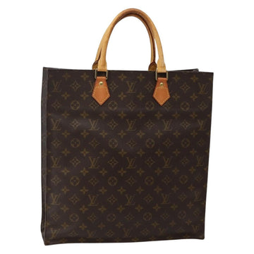 LOUIS VUITTON Monogram Sac Plat Hand Bag M51140 LV Auth 142750