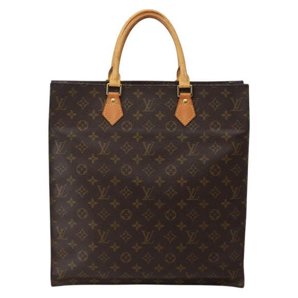 LOUIS VUITTON Monogram Sac Plat Hand Bag M51140 LV Auth 142750