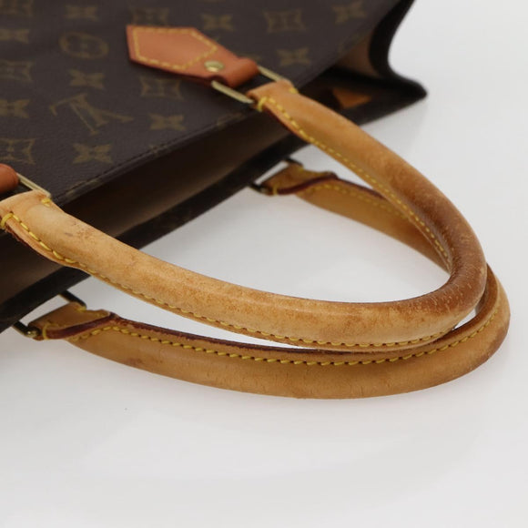LOUIS VUITTON Monogram Sac Plat Hand Bag M51140 LV Auth 142750