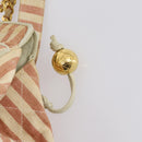 CHANEL Matelasse Tote Bag Canvas Red Gold CC Auth 142751-9