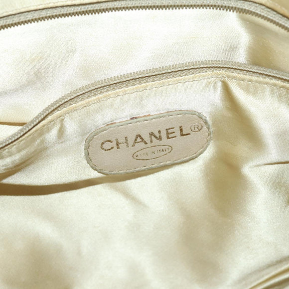 CHANEL Matelasse Tote Bag Canvas Red Gold CC Auth 142751