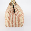 CHANEL Matelasse Tote Bag Canvas Red Gold CC Auth 142751-3