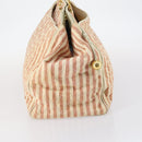 CHANEL Matelasse Tote Bag Canvas Red Gold CC Auth 142751-4