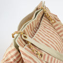 CHANEL Matelasse Tote Bag Canvas Red Gold CC Auth 142751-6