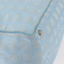 CHANEL New Travel Line Tote Bag Nylon Light Blue Silver CC Auth 142752-11