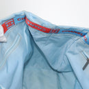 CHANEL New Travel Line Tote Bag Nylon Light Blue Silver CC Auth 142752-18