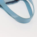 CHANEL New Travel Line Tote Bag Nylon Light Blue Silver CC Auth 142752-8