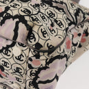 CHANEL Tote Bag Canvas Multicolor Silver CC Auth 142753-16